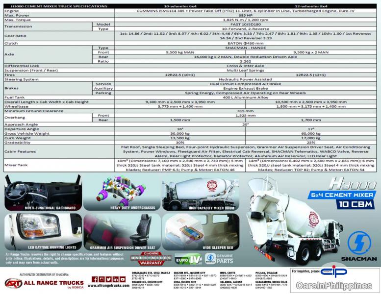 Shacman Heavy Duty Truck H3000 8x4 Mixer Truck Cummins ISM CELECT 385HP 11L 6cylinder Manual 2019 - image 14