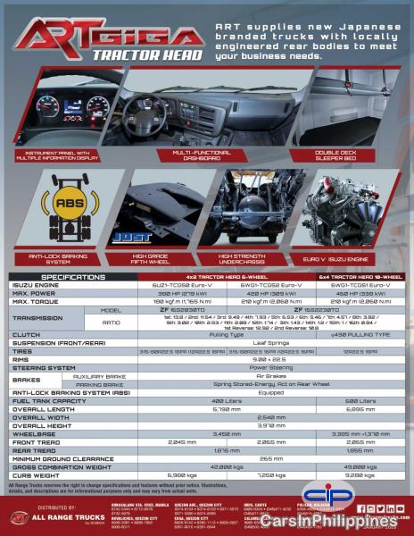 Isuzu Giga EXR Tractor Head 4x2 Prime Mover Truck 6UZ1-TCG50 Manual 2019 - image 13